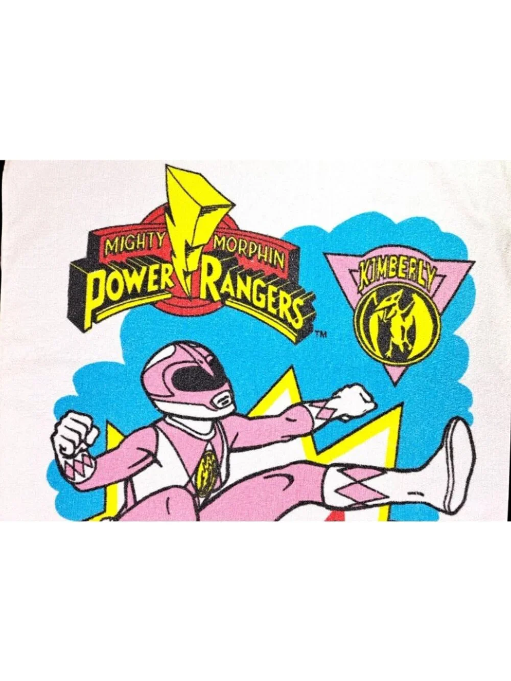 Vintage Mighty Morphin Power Rangers Beach Towel 1993 Jason Kimberly 30